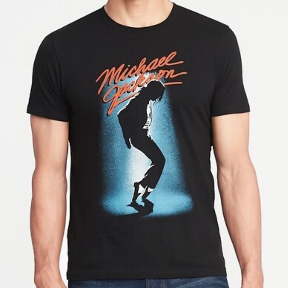 Michael Jackson Black Graphic Short Sleeve T-Shirt